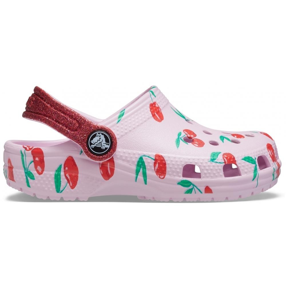 Saboti Crocs Classic Food Print Clog Roz - Ballerina Pink