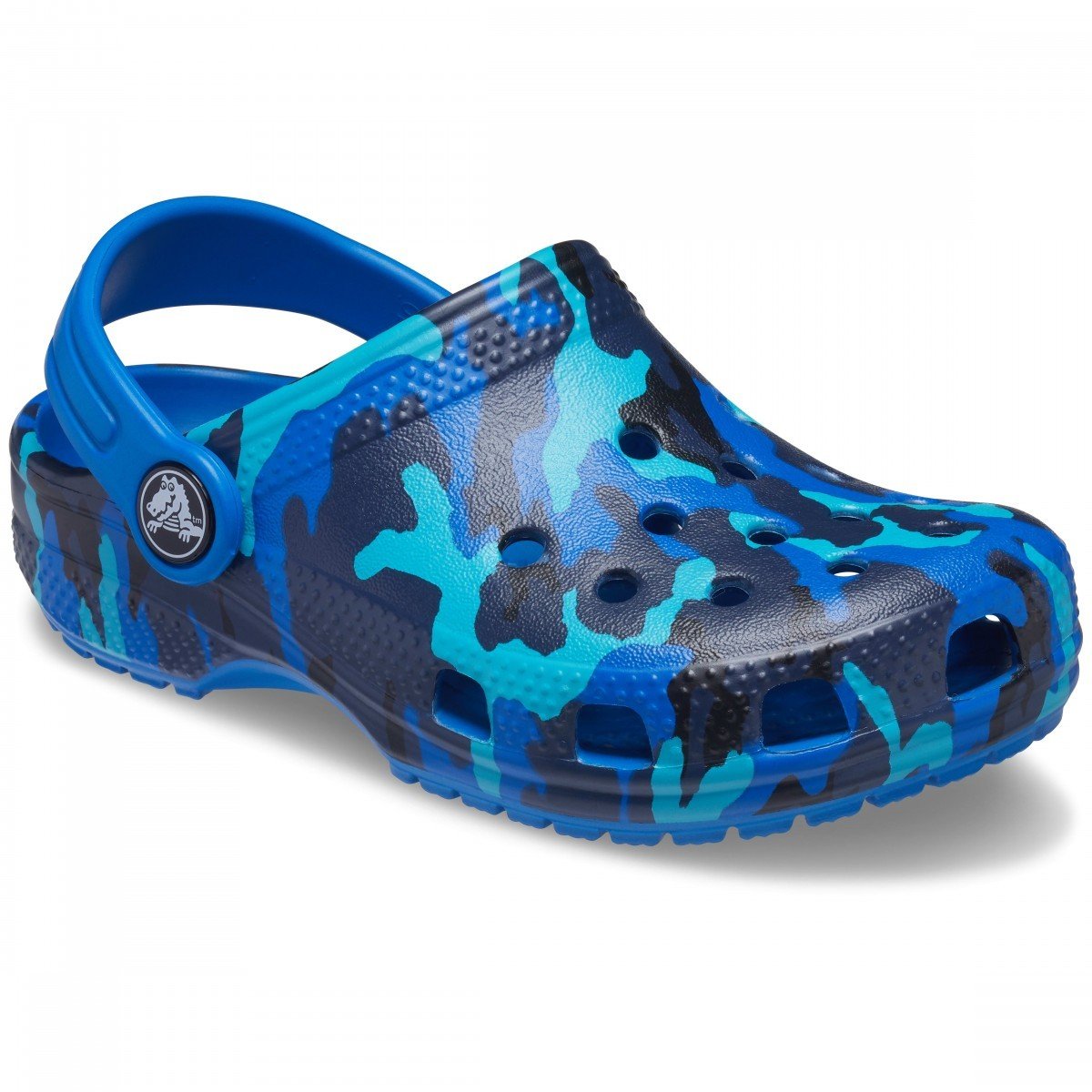 Saboți Crocs Classic Printed Clog Kids Albastru - Bright Cobalt - 1 | YEO