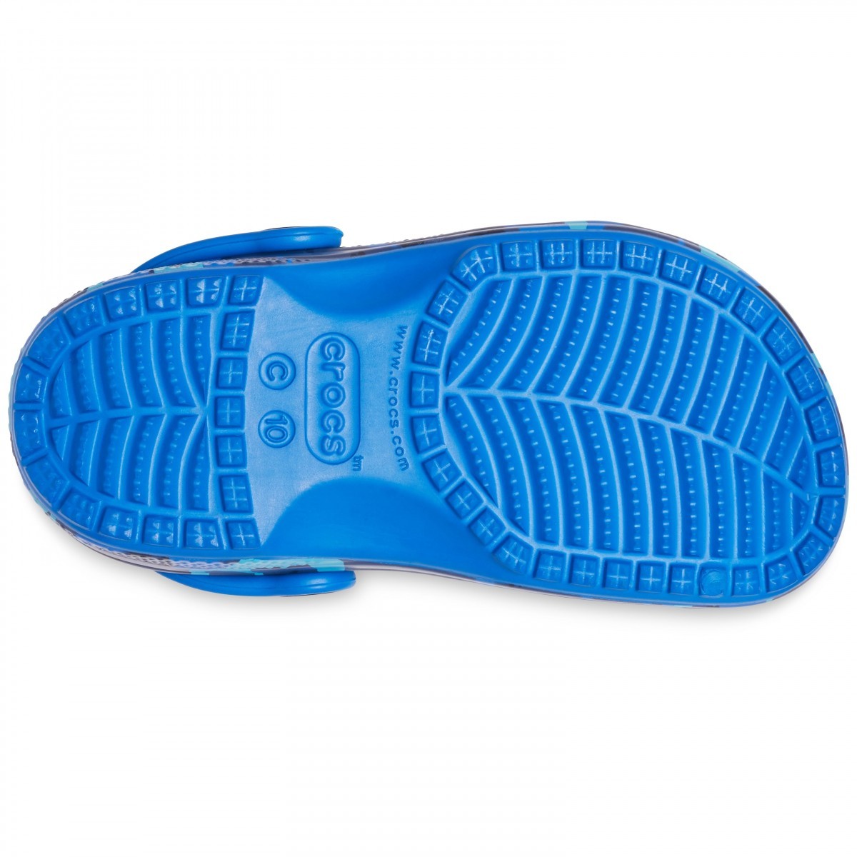Saboți Crocs Classic Printed Clog Kids Albastru - Bright Cobalt - 2 | YEO