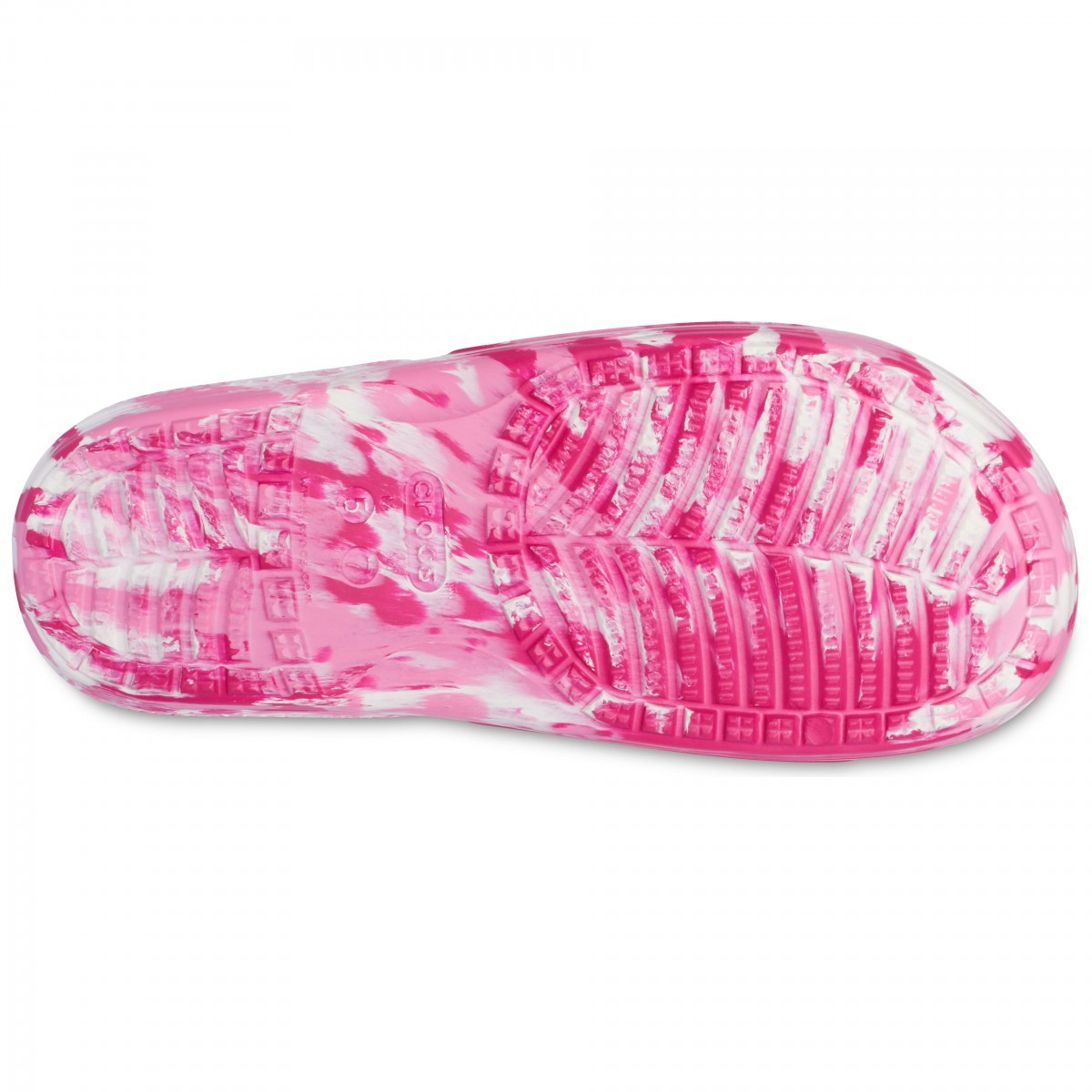 Papuci Classic Crocs Marbled Slide Roz - Candy Pink/Pink Lemonade - 2 | YEO