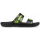 Papuci Classic Crocs Tie-Dye Graphic Sandal Culoare Negru - Black/Lime Punch