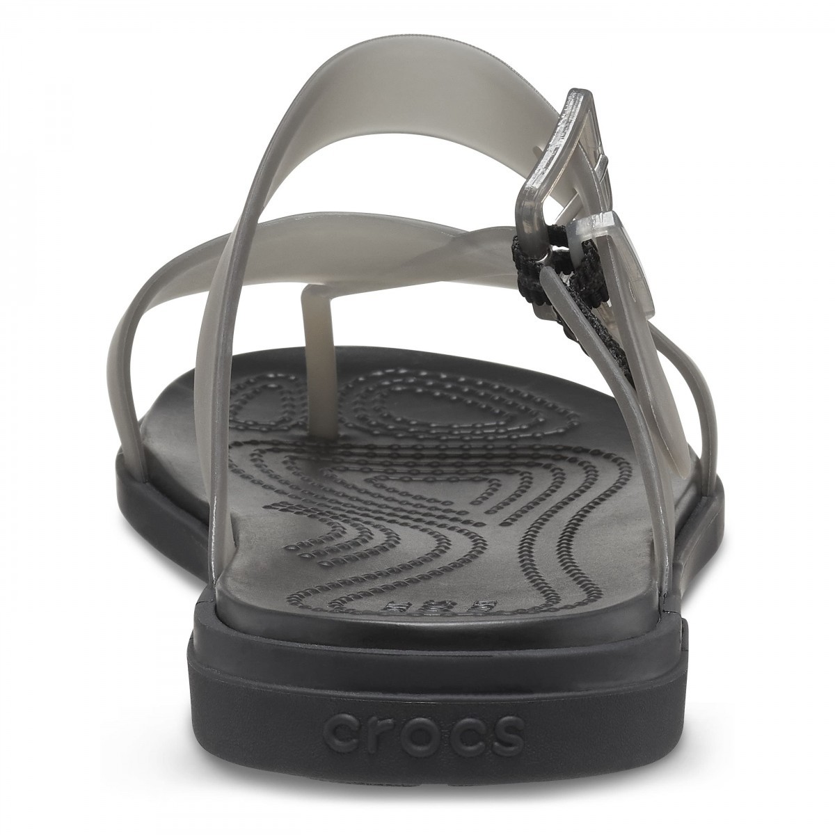 Sandale Crocs Tulum Translucent Toe Post Negru - Black - 2 | YEO