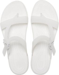 Sandale Crocs Tulum Translucent Toe Post Alb - Oyster - 2 | YEO