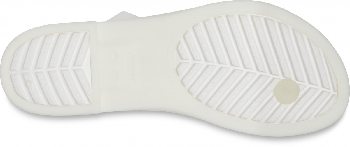 Sandale Crocs Tulum Translucent Toe Post Alb - Oyster - 3 | YEO