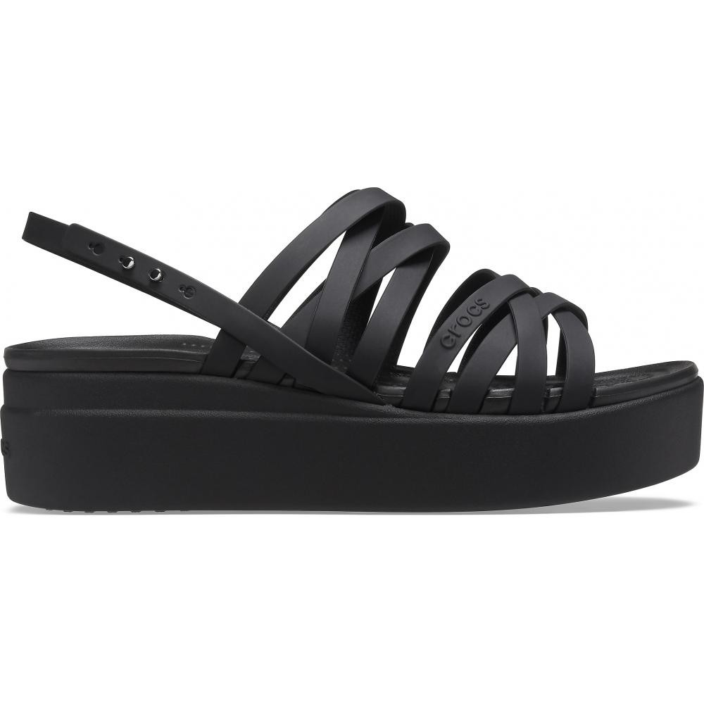 Sandale Crocs Brooklyn Strappy Low Wedge Negru - Black