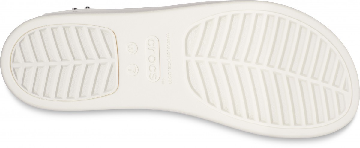 Sandale Crocs Brooklyn Strappy Low Wedge Alb - Oyster - 3 | YEO