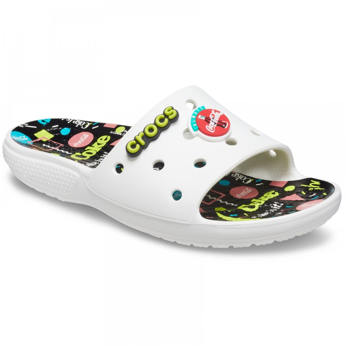Papuci CocaCola X Classic Crocs 90s Slide Alb - White/Multi - 1 | YEO