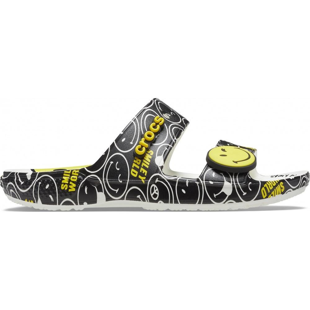 Papuci classic crocs smiley world sandal​