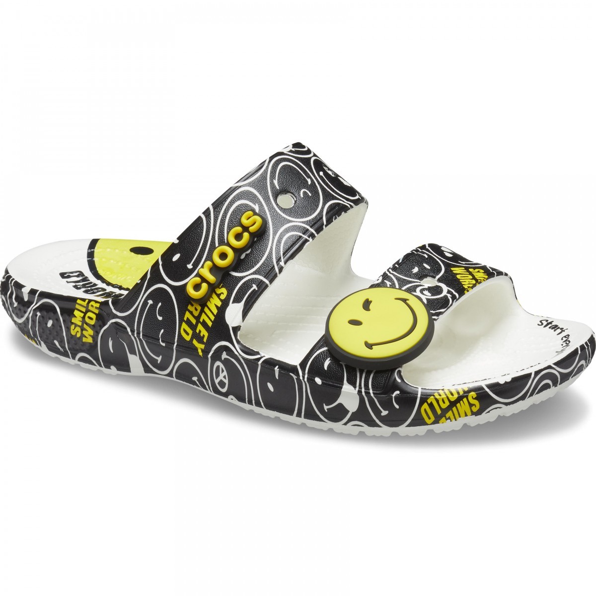Papuci Classic Crocs Smiley World Sandal​ Alb - White/Multi - 1 | YEO