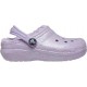 Saboti Crocs Classic Glitter Lined Clog Kids Culoare Mov - Lavender