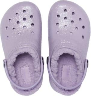 Saboti Crocs Classic Glitter Lined Clog Kids Mov - Lavender - 2 | YEO