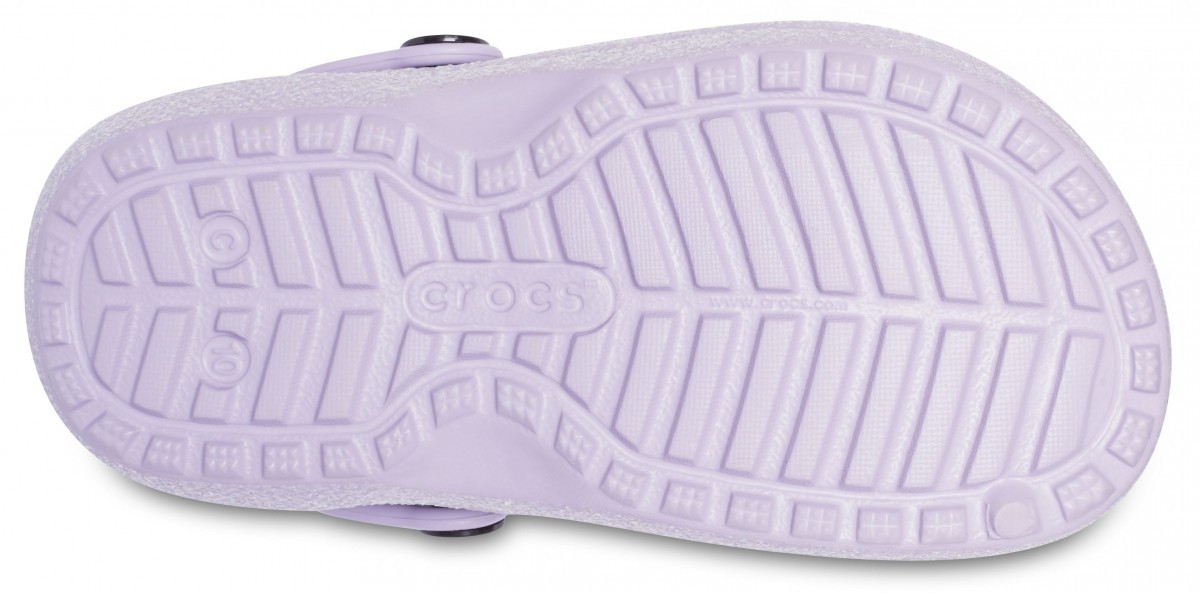 Saboti Crocs Classic Glitter Lined Clog Kids Mov - Lavender - 3 | YEO