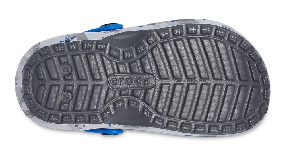 Saboti Crocs Classic Lined Camo Clog Kids Gri - Camo/Light Grey - 3 | YEO