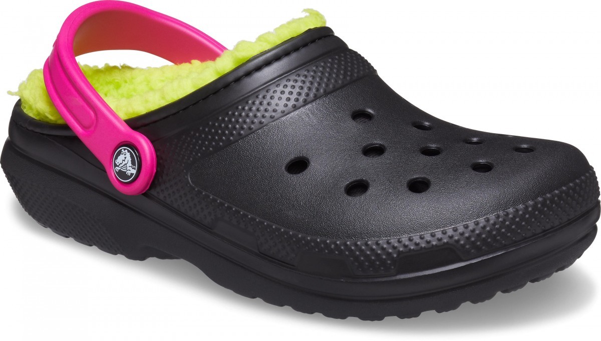 Saboți Crocs Classic Lined Pop Strap Clog Multicolor - Black/Multi - 1 | YEO