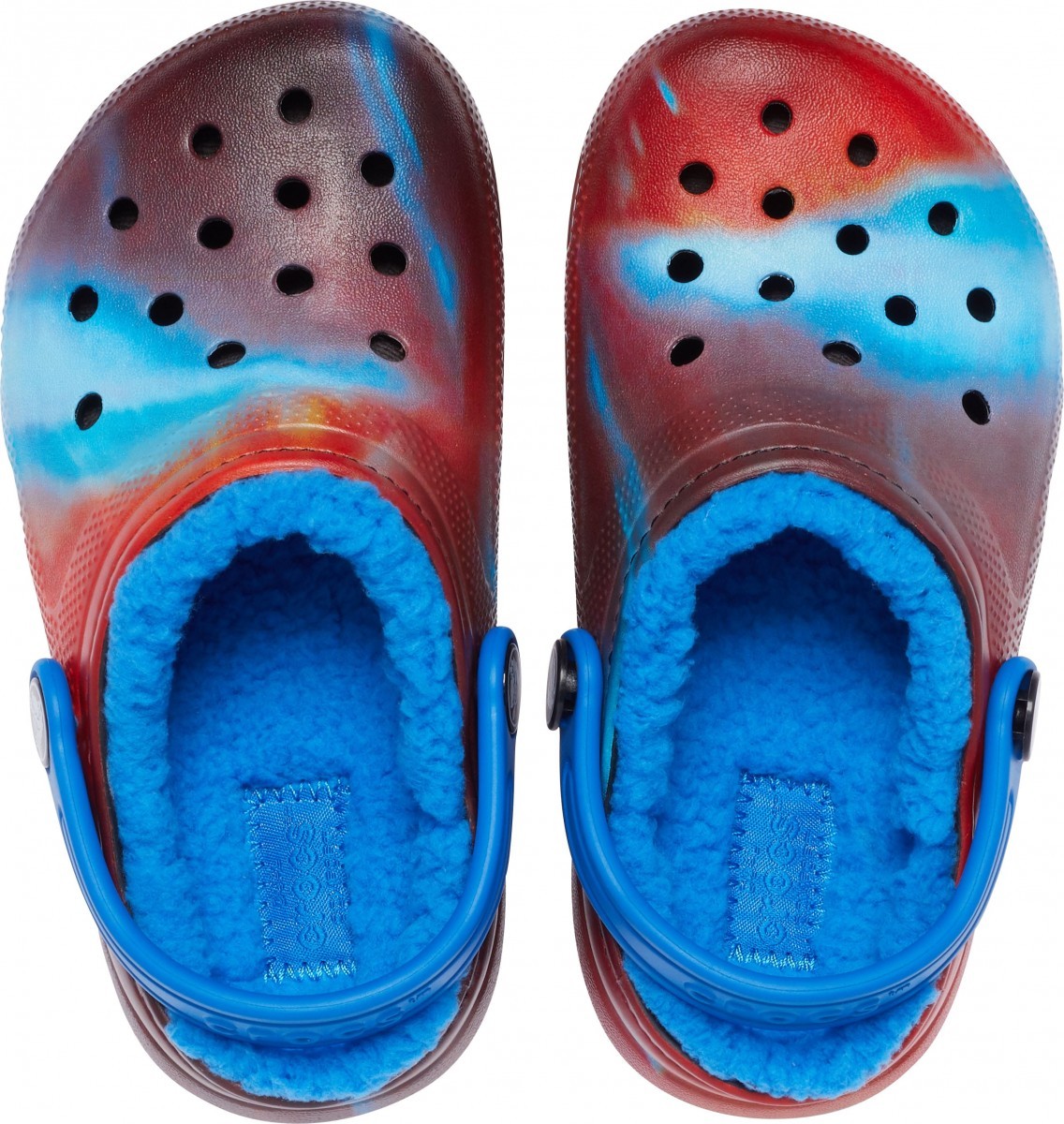Saboți Crocs Kids\' Classic Lined Out of this World Clog Albastru - Bright Cobalt - 2 | YEO