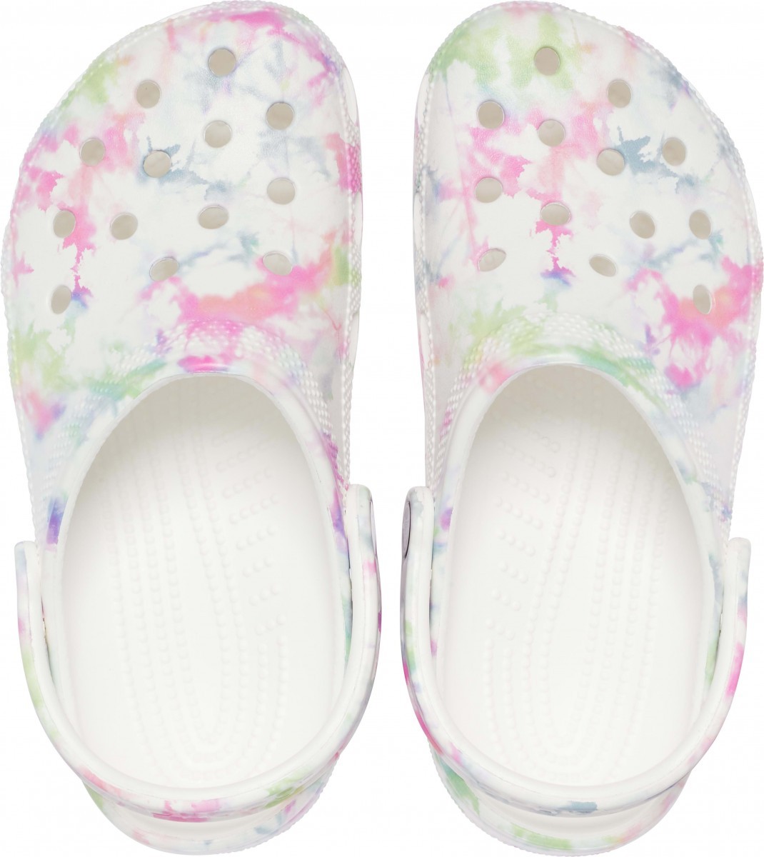 Saboți Crocs Classic Bleach Dye Clog Alb - White/Multi - 2 | YEO