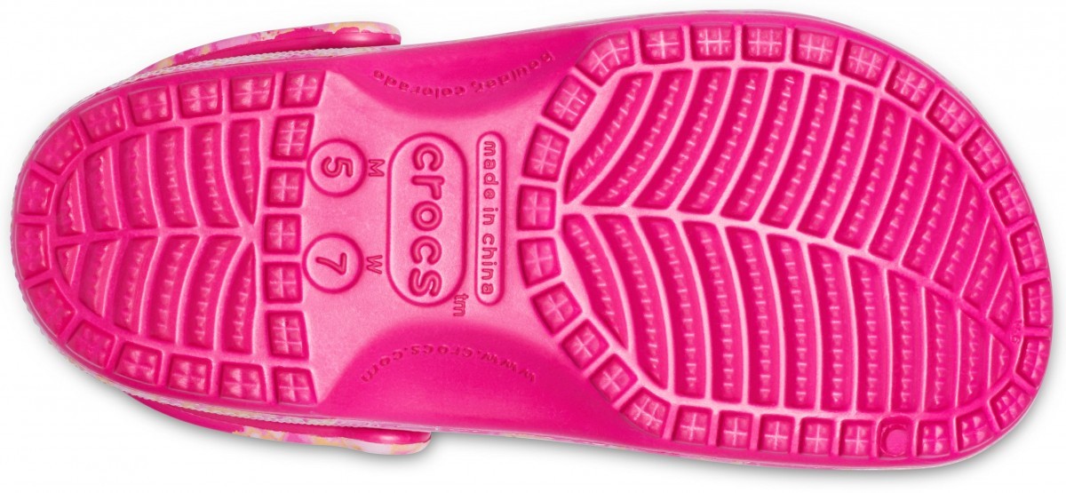 Saboți Crocs Classic Bleach Dye Clog Roz - Candy Pink - 3 | YEO