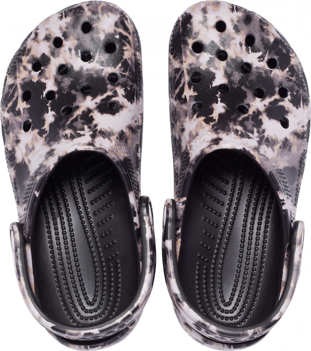 Saboți Crocs Classic Bleach Dye Clog Negru - Black - 2 | YEO