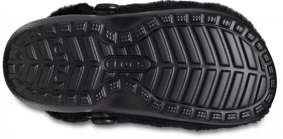 Saboți Crocs Classic Fur Sure Negru - Black