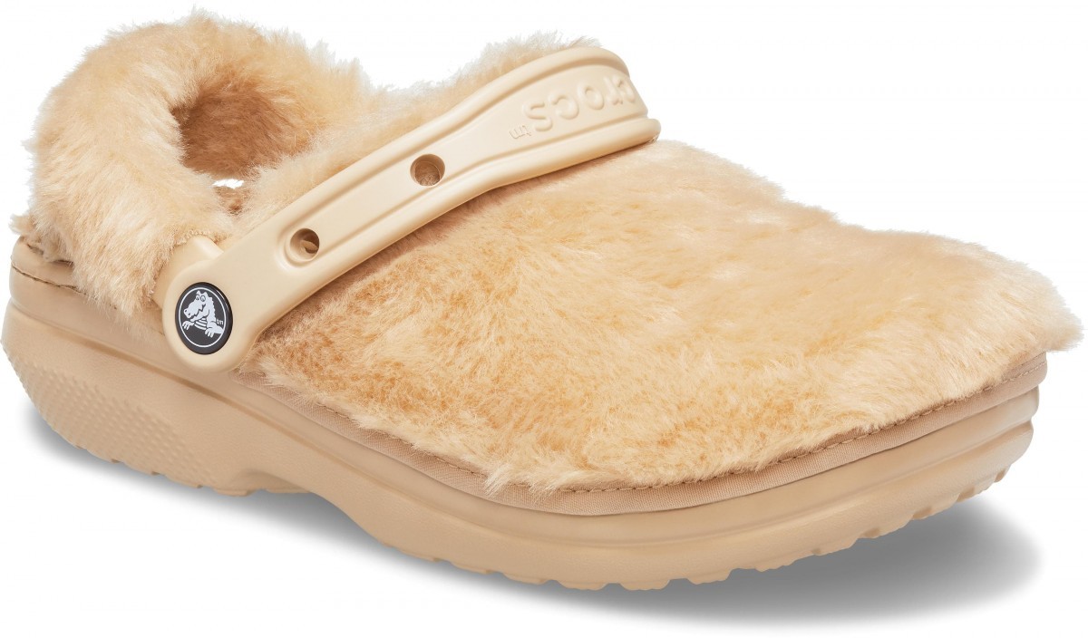 Saboți Crocs Classic Fur Sure Maro - Chai - 1 | YEO