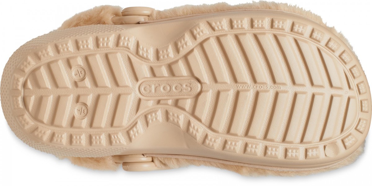 Saboți Crocs Classic Fur Sure Maro - Chai - 3 | YEO