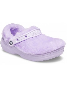 Saboți Crocs Classic Fur Sure Mov - Lavender 2