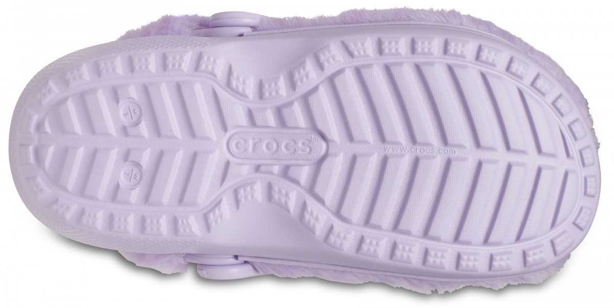 Saboți Crocs Classic Fur Sure Mov - Lavender