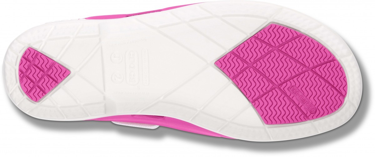 Pantofi Crocs Kids\' Beach Line Lace Boat Shoe Roz - Fuchsia - 3 | YEO