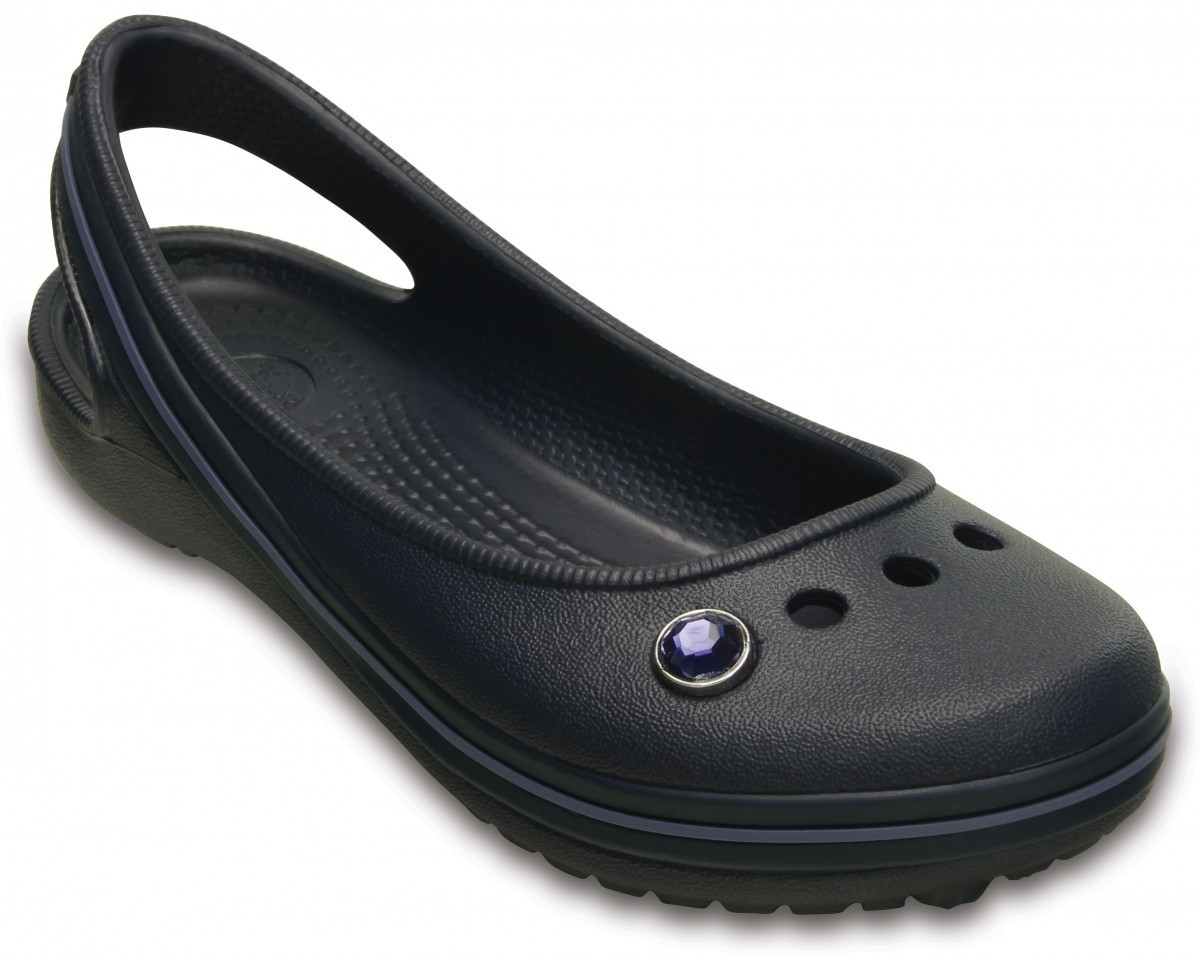 Balerini Crocs Kids\' Genna II Gem Flat Albastru - Navy/Bijou Blue - 1 | YEO