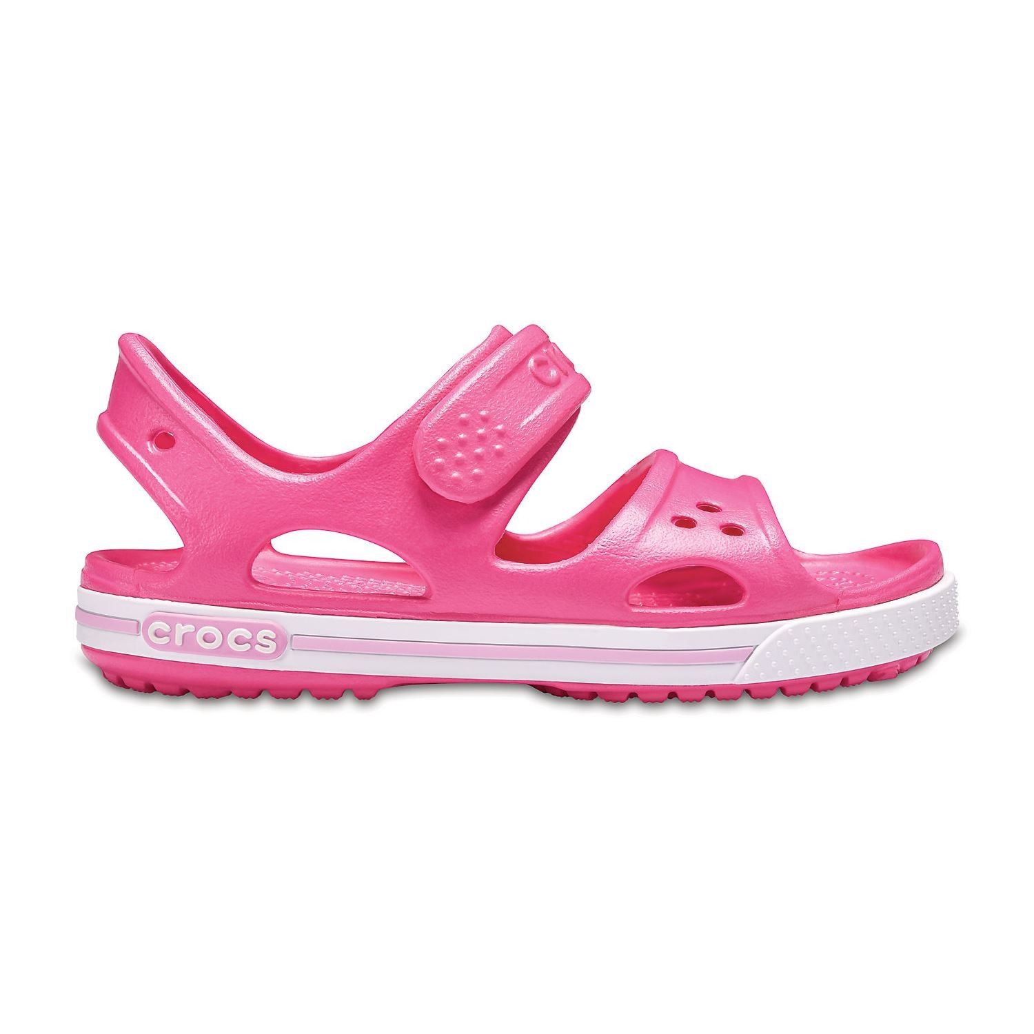 Sandale Crocs Crocband II Sandal Kids Roz – Paradise Pink/Carnation Copii imagine 2022