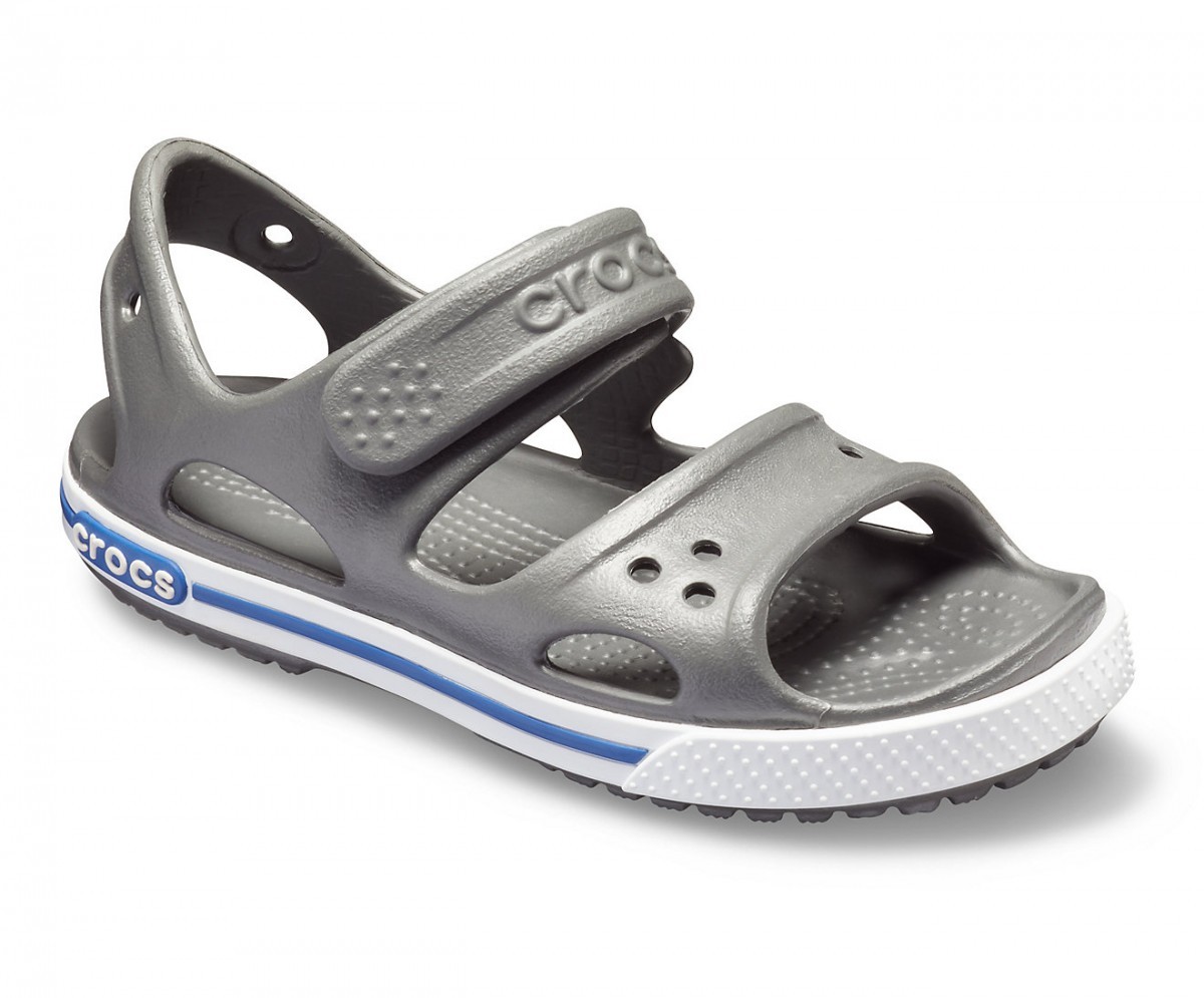 Sandale Crocs Crocband II Sandal Kids Gri - Slate Grey/Blue Jean - 1 | YEO