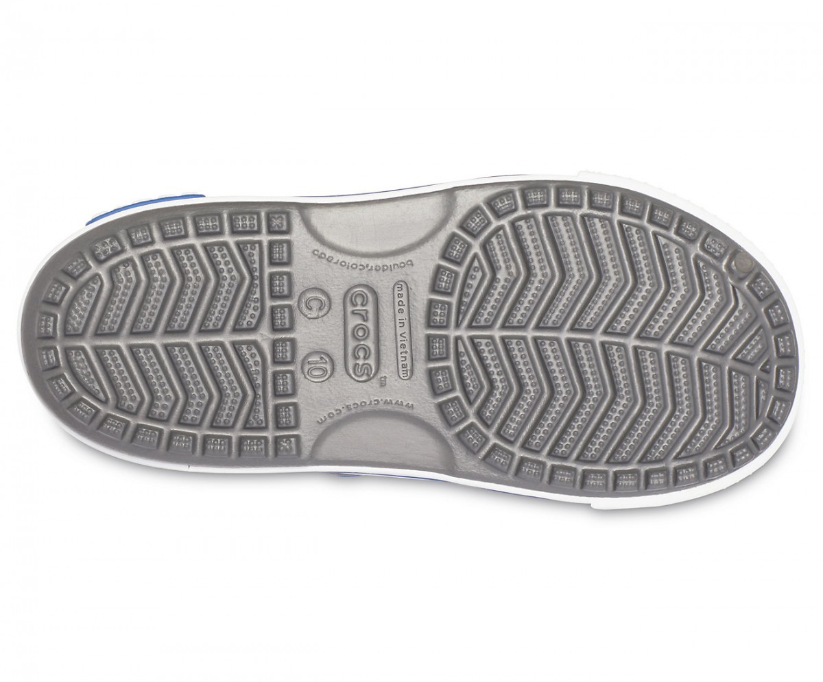 Sandale Crocs Crocband II Sandal Kids Gri - Slate Grey/Blue Jean
