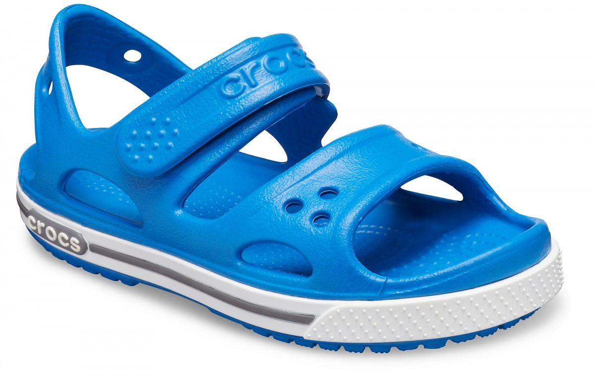 Sandale Crocs Crocband II Sandal Kids Albastru - Bright Cobalt/Charcoal - 1 | YEO