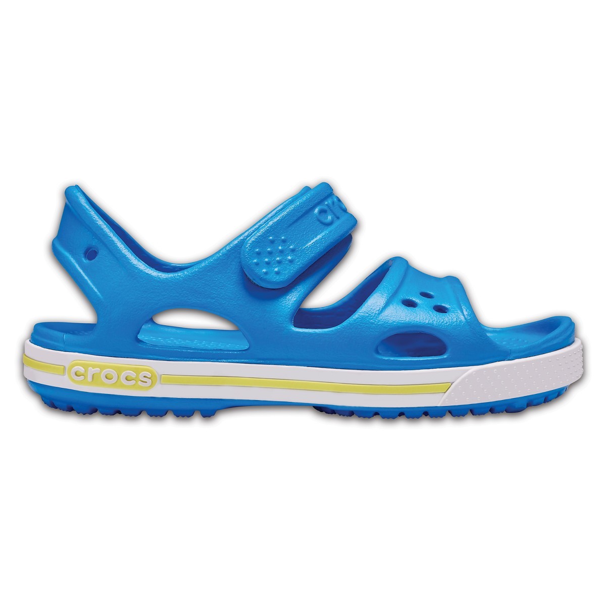Sandale Crocs Crocband II Sandal Kids Albastru – Ocean/Tennis Ball Green Albastru imagine 2022
