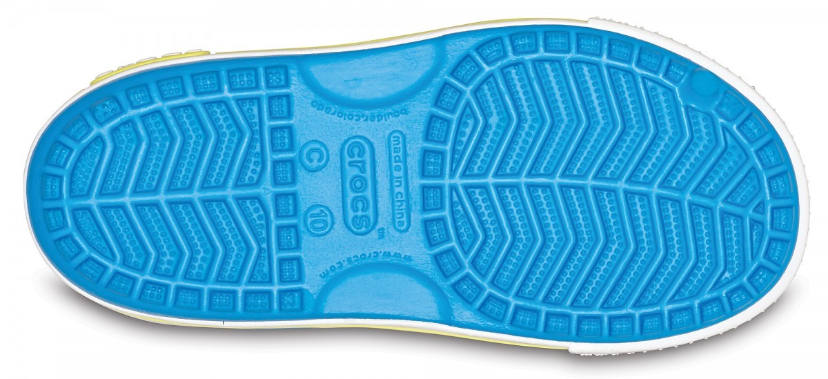 Sandale Crocs Crocband II Sandal Kids Albastru - Ocean/Tennis Ball Green