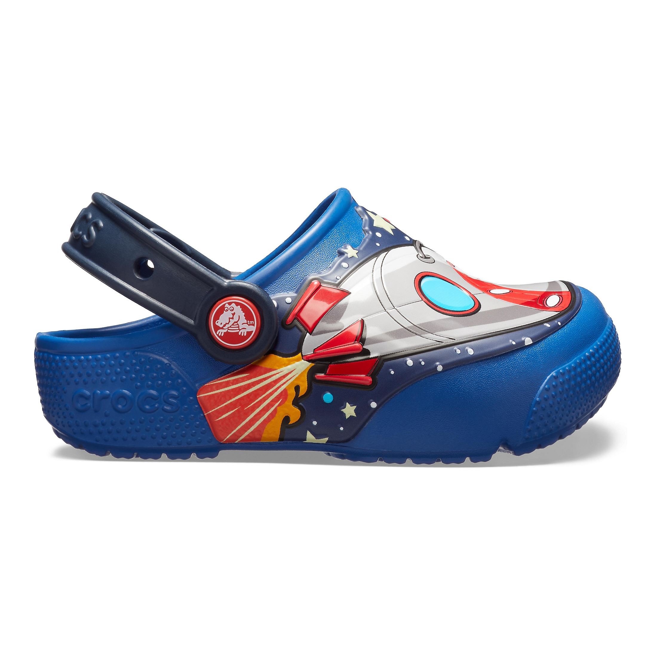 Saboti Crocs Fun Lab Space Explorer Lights Clog Albastru – Blue Jean Albastru imagine 2022