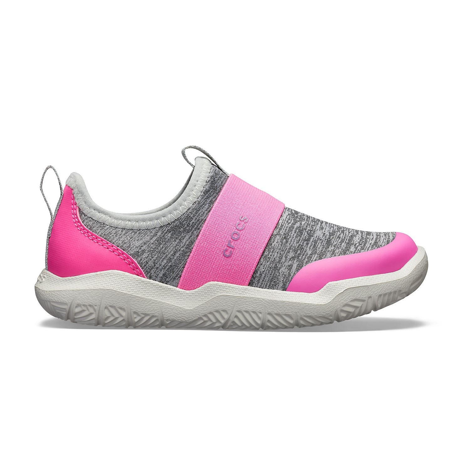 Pantofi Crocs Swiftwater Easy-On Heathered Shoe Gri – Light Grey Copii
