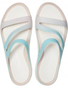 Papuci Crocs Swiftwater... Albastru deschis - Pool Ombre/White 2