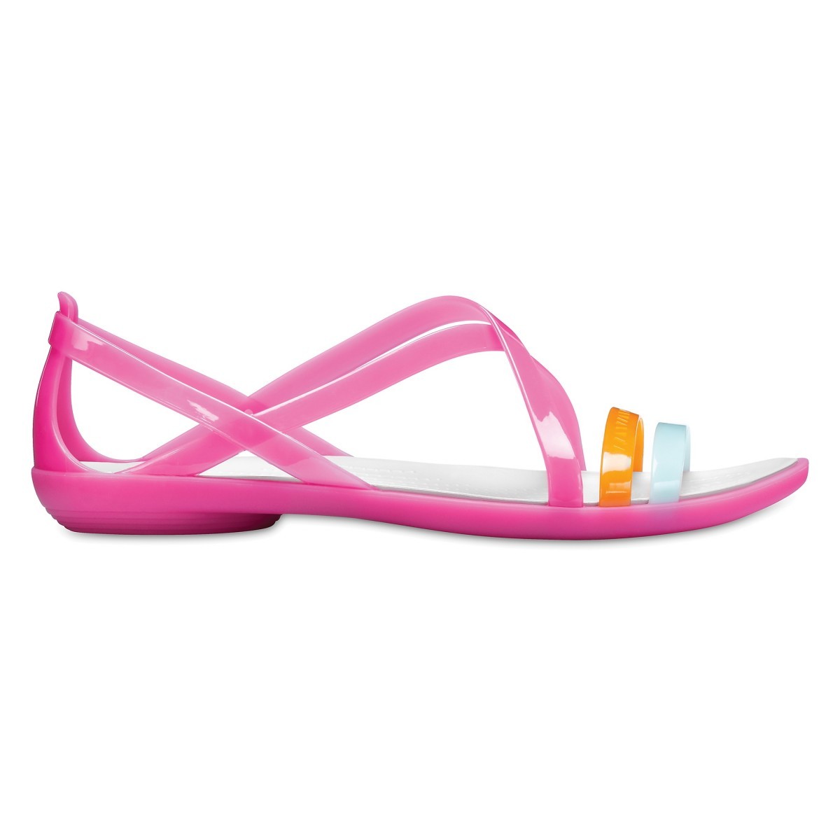 Sandale Crocs Isabella Cut-Out Strappy Sandal Roz – Paradise Pink/Rose Dust Crocs imagine 2022