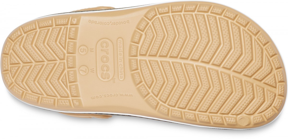Saboti Crocs Crocband Botanical Print Clog Maro - Tan/White - 3 | YEO