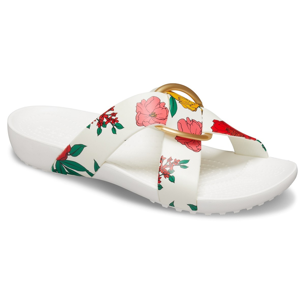 Papuci crocs serena printed cross band slide