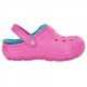 Saboți  Crocs Hilo Lined Clog Kids Culoare Roz - Party Pink