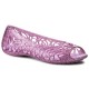 Balerini Crocs Kids' Isabella Glitter Flat GS Culoare Mov - Wild Orchid