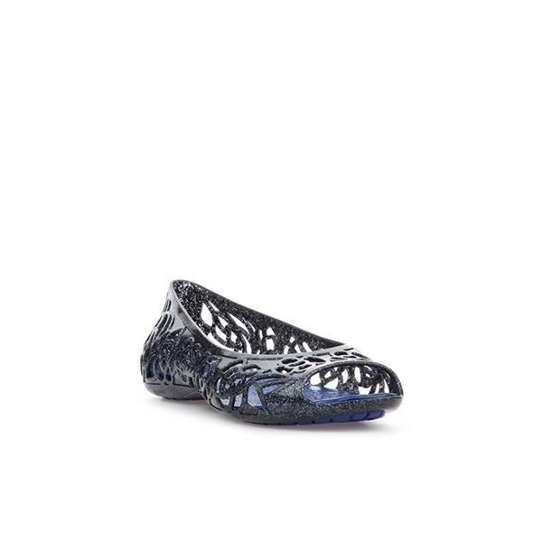 Balerini Crocs Kids\' Isabella Glitter Flat GS Albastru - Navy/Cerulean Blue - 2 | YEO