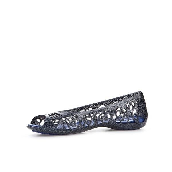 Balerini Crocs Kids\' Isabella Glitter Flat GS Albastru - Navy/Cerulean Blue - 3 | YEO