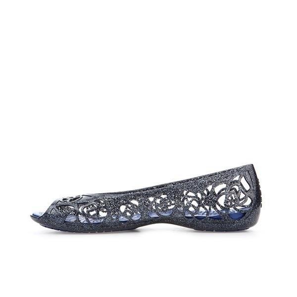 Balerini Crocs Kids\' Isabella Glitter Flat GS Albastru - Navy/Cerulean Blue - 4 | YEO