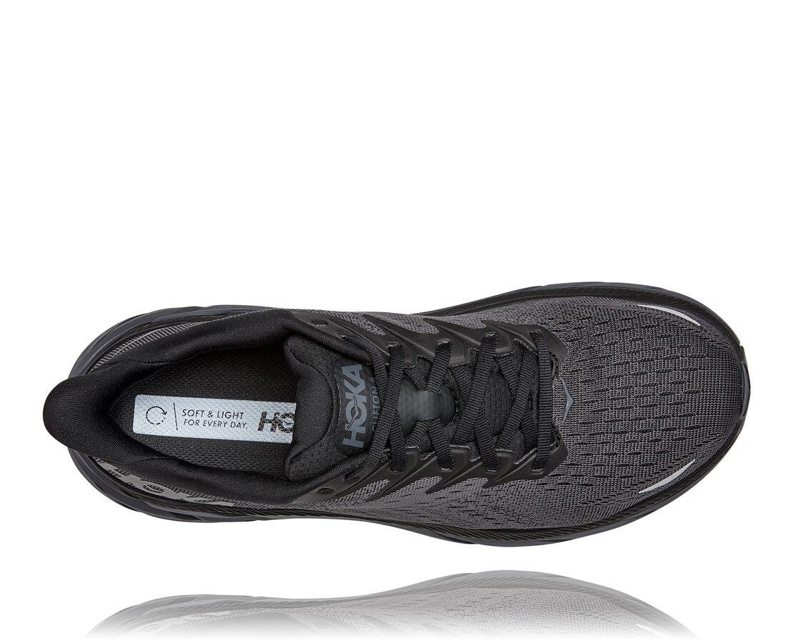 Pantofi Hoka Men\'s Clifton 8 Negru - Black/Black - 4 | YEO