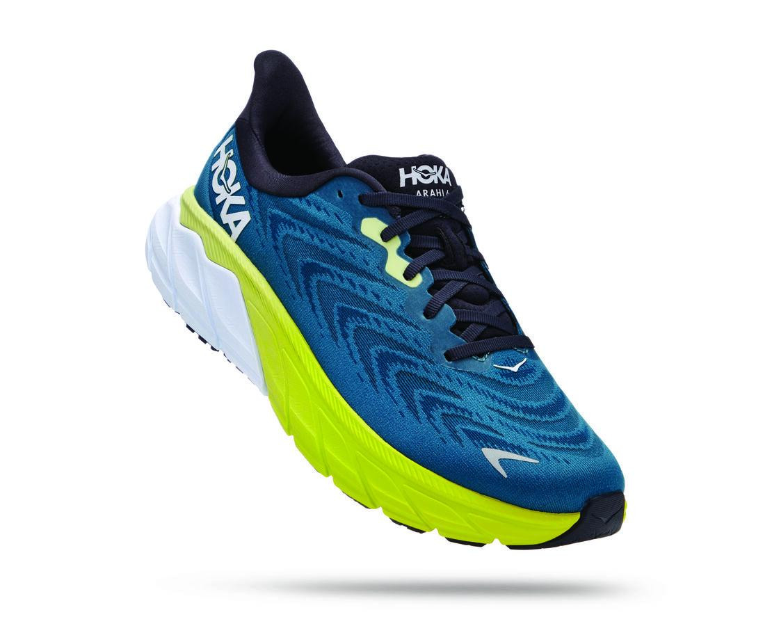 Pantofi Hoka Men’s Arahi 6 Albastru – Blue Graphite/Blue Coral Albastru imagine 2022