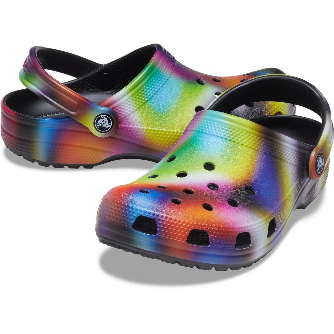 Saboti Classic Crocs Solarized Clog Negru - Black/Multi - 3 | YEO