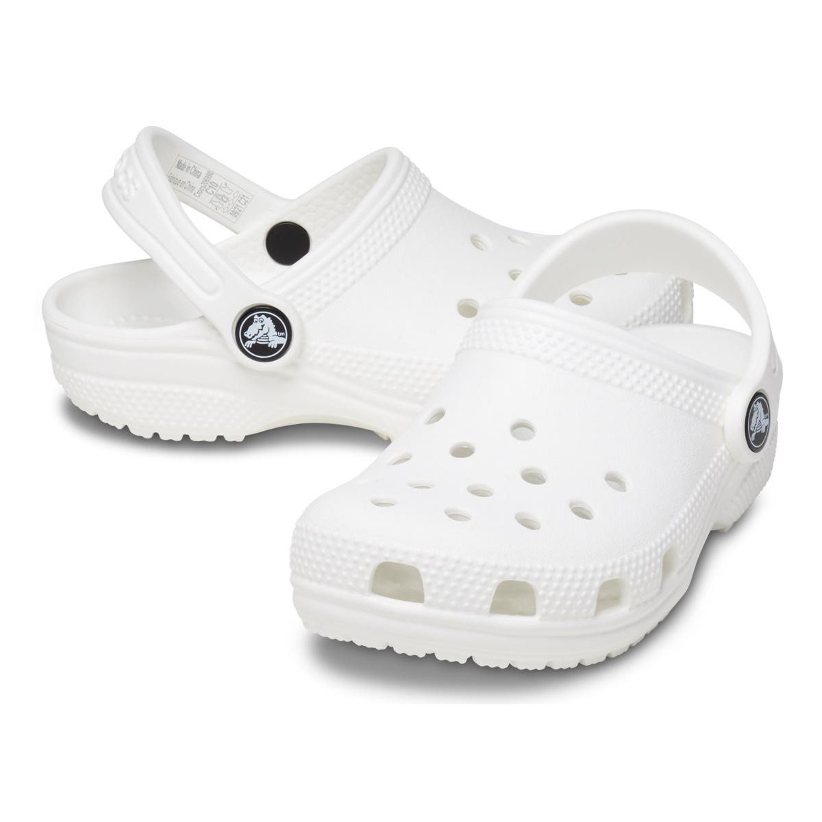 Saboți Crocs Classic Toddlers New clog Alb - White